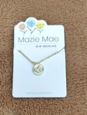 Mazie Mae Gold Sunburst Pendant Necklace
